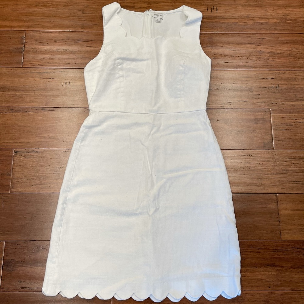 JCrew factory scalloped dress